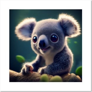 Baby koala Posters and Art